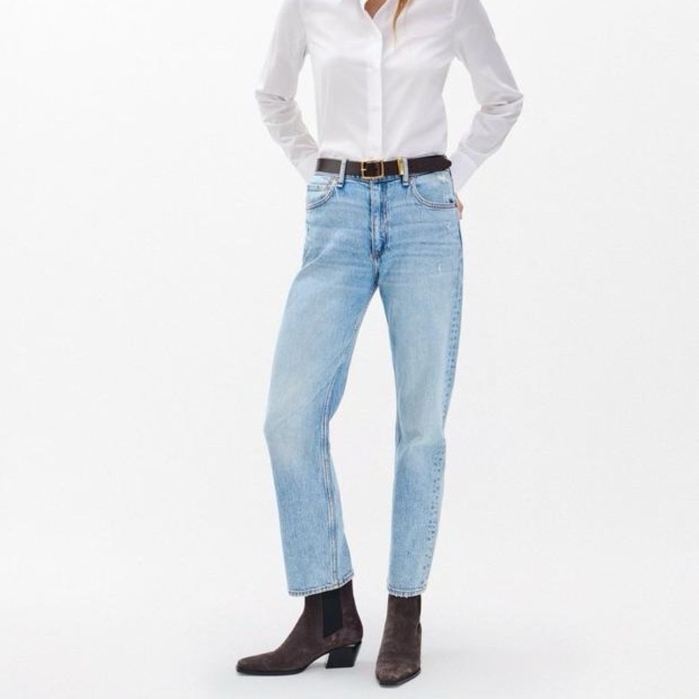 Rag and Bone Harlow Ankle Straight Jeans